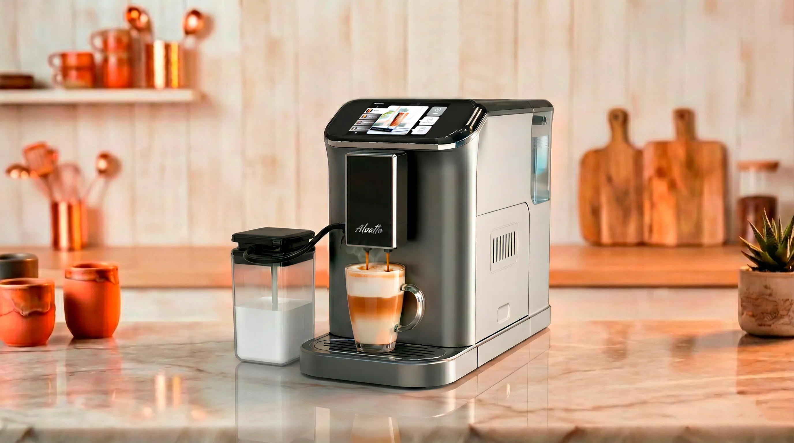 Кофемашина Альватто Симфония с цветным дисплеем