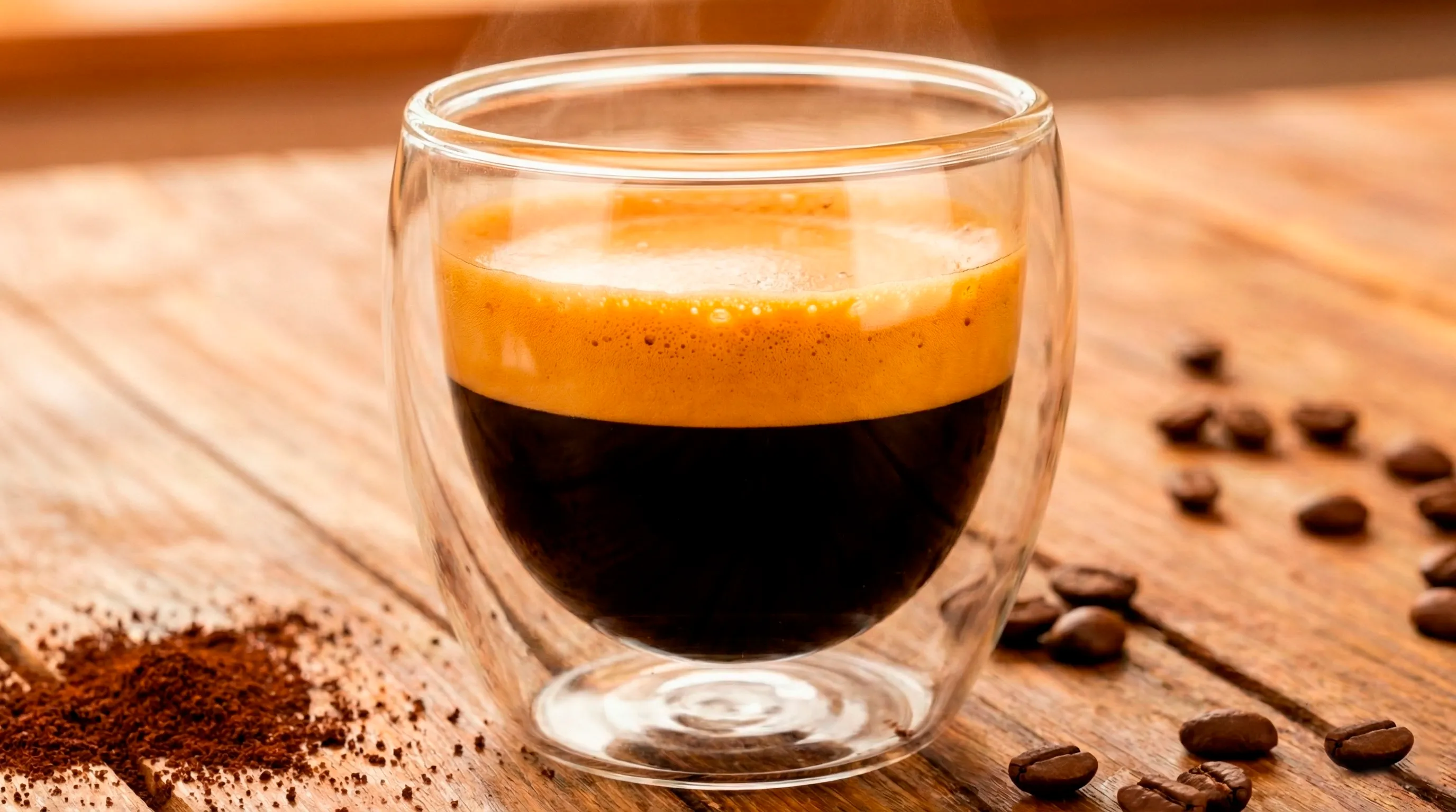 Густая пенка крема на эспрессо приготовленном в кофемашине Alvatto