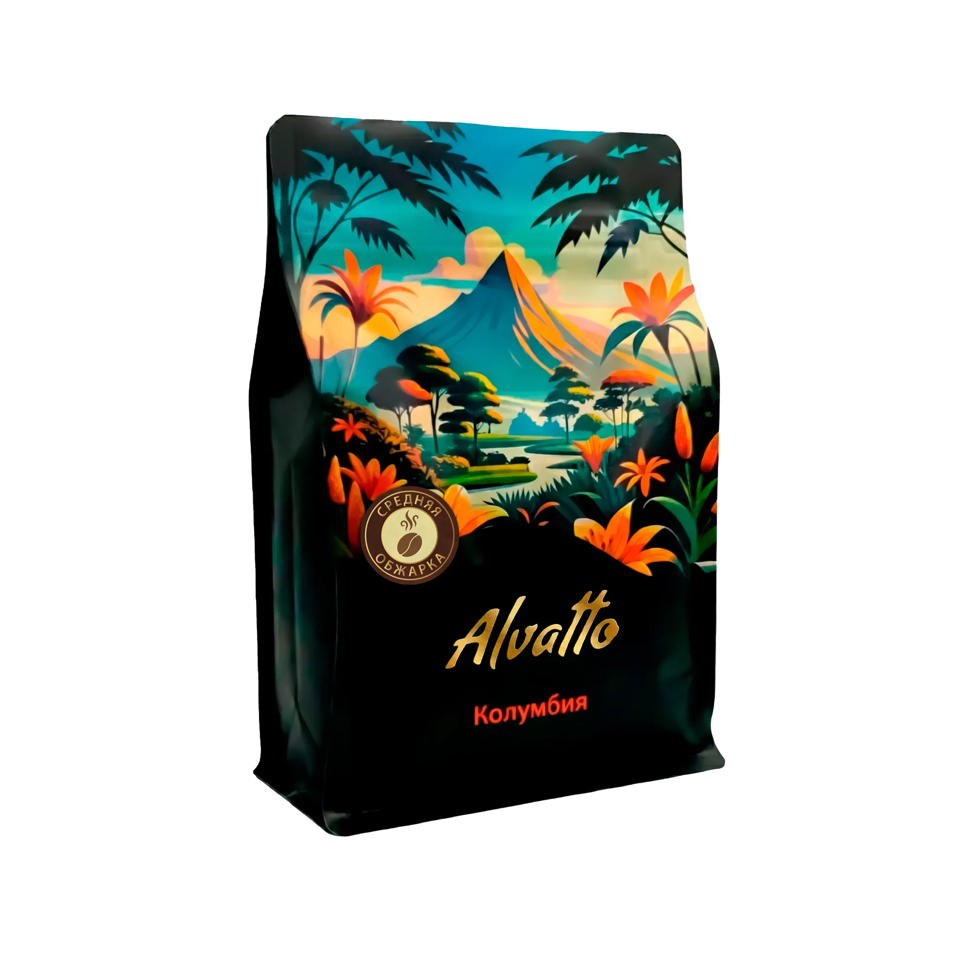 Кофе в зернах Альватто Колумбия, 250г, средняя обжарка, 100 % арабика