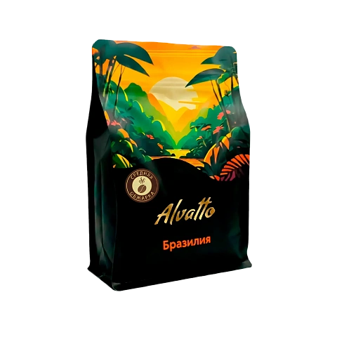 Кофе в зернах Альватто Бразилия, 250г, средняя обжарка, 100 % арабика