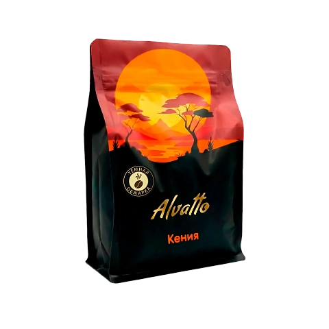 Кофе в зернах Альватто Кения, 250г, темная обжарка, 100 % арабика