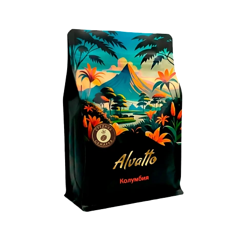 Кофе в зернах Альватто Колумбия, 250г, средняя обжарка, 100 % арабика